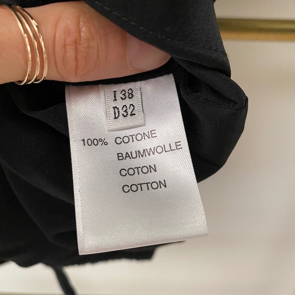 Blumarine Made in Italy 100% Cotton Eyelet Mini Pencil Navy Summer Skirt Size 2 - Picture 5 of 6